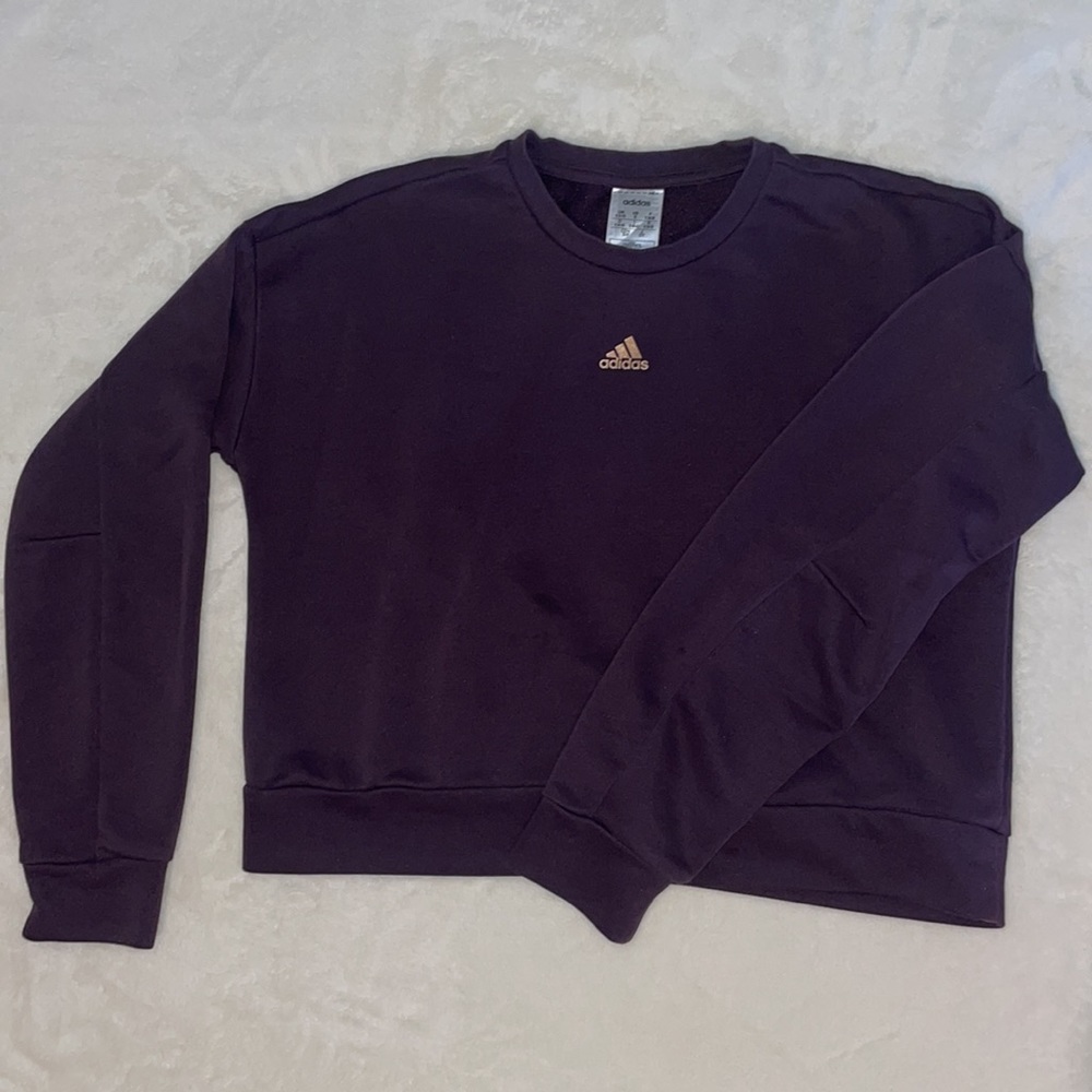 Adidas cropped crew neck sweatshirt